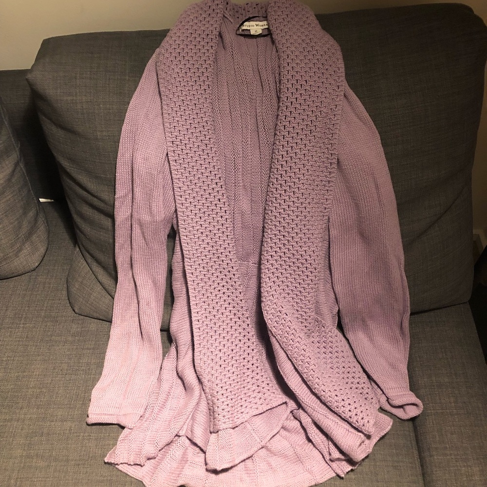 Purple cardigan